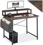 tectake&reg; Schreibtisch, Industrial Style, mit Monitorst&auml;nder und
