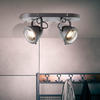 BRILLIANT Lampe, Carmen Spotbalken 2flg schwarz korund, Metall/Glas, 2x PAR51, GU10,