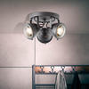 BRILLIANT Lampe, Carmen Spotrondell 3flg schwarz korund, Metall/Glas, 3x PAR51, GU10,