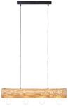 BRILLIANT Lampe, Trabo Pendelleuchte 4flg eiche ge&ouml;lt, 4x A60, E27, 25W, Holz aus