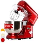 Bella K&uuml;chenmaschine 1800 W / 2,7 PS 5 Ltr Edelstahl BPA-frei Rot