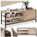 tectake&reg; TV-Regal, Industrial Style, 2 offene F&auml;cher, Staufach mit Magnett&uuml;r, 110