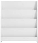 SoBuy Kinderregal mit 4 F&auml;chern Wei&szlig; 80x30x88cm Funktional