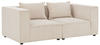 Juskys modulares Sofa Domas S - Couch Wohnzimmer - 2 Sitzer mit Lehnen & Kissen -
