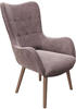 PLAYBOY - Sessel "BRIDGET" gepolsterter Lehnensessel, Samtstoff in Rosa mit