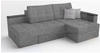 Ecksofa mit Schlaffunktion 240 x 160 cm Grau - Eckcouch Sofa Couch Schlafsofa