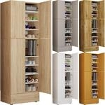 VCM Holz-Schuhschrank Ma&szlig;e: H. 200 x B. 70 x T. 39 cm Allzweckschrank 9
