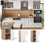 Vicco H&auml;ngeschrank K&uuml;chenschrank K&uuml;chenm&ouml;bel Fame-Line Eiche Wei&szlig; modern 50 cm