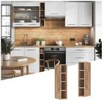 Vicco Regalh&auml;ngeschrank K&uuml;chenschrank K&uuml;chenm&ouml;bel Fame-Line Eiche Goldkraft 15 cm