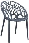 CLP Gartenstuhl stapelbar wetterfest Hope, Gartensessel mit Lehne UV-best&auml;ndig,