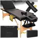 tectake&reg; 3 Zonen Massageliege-Set, Breite 60 cm, Polsterung 3 cm, mit Holzgestell,