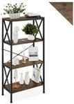 tectake&reg; Regal, Industrial Style, 4 Ebenen mit seitlichen X-Streben, inklusive