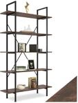 tectake&reg; Regal, Industrial Style, mit 5 Ebenen, inklusive Kippschutz, 106 x 34,5 x