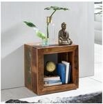 FineBuy Beistelltisch KALKUTTA 45 x 45 x 35 cm Wohnzimmertisch Cube Regal Tisch
