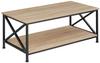 Tectake Couchtisch Pittsburgh 100x55x45,5cm - Industrial Holz hell, Eiche Sonoma