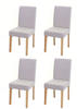 4er-Set Esszimmerstuhl Stuhl Küchenstuhl Littau ~ Textil, creme-beige, helle...