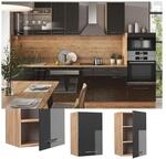 Vicco H&auml;ngeschrank K&uuml;chenschrank K&uuml;chenm&ouml;bel Fame-Line Eiche Anthrazit modern 45