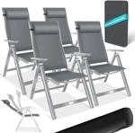 KESSER&reg; Gartenstuhl Hochlehner mit Armlehnen Aluminium Klappstuhl inkl....