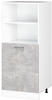 Vicco Backofenumbauschrank Küchenschrank Küchenzeile R-Line 60 cm Weiß Beton