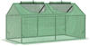 Outsunny Gewächshaus mit 2 Halbrundfenster weiß 120L x 60B x 60H cm