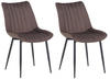 CLP 2er Set Stühle Rahden Samt Mit Schwarzem Gestell Und Einer Sitzhöhe Von 46 cm I