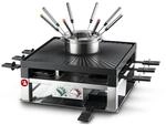 Solis Fondue und Raclette Grill 1200W 8 Personen Fonduetopf