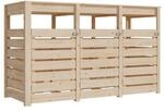 Karibu M&uuml;lltonnenunterstand f&uuml;r 3 M&uuml;lltonnen naturbelassen M&uuml;lltonnenbox