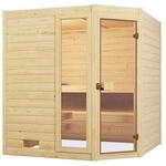 Weka Eck-Sauna Valida 2 mit Zusatzfenster, 189 x 203,5 x 189 cm
