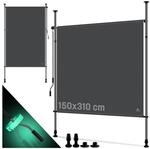 KESSER&reg; Klemmmarkise Senkrechtmarkise au&szlig;en Ausziehbar & Blickdicht 