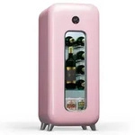 Shirley 15 Uno Weink&uuml;hlschrank 15 Flaschen 5 - 20 &deg;C Touch Retro Pink 15...