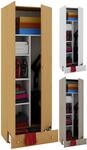 VCM Holz-Besenschrank 6 F&auml;cher Ma&szlig;e: . B. 70 x H. 196 x T. 40 cm 