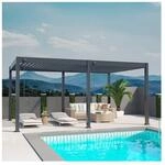 Weide Deluxe Pavillon Terrassen&uuml;berdachung Alu 3,6 X 5,3 M Anthrazit