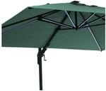 Arles Sonnenschirm 300 x 300 cm Polyester UV50+ wasserabweisend LED-Licht...
