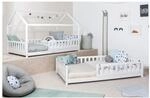 TiCAA 2 in 1 TiCAA Hausbett Bodenbett wandelbar mit abnehmbaren Dach Duo ...