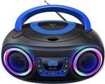 Denver TDB-212 tragbarer CD-Player mit DAB+/FM-Radio und Bluetooth, blau