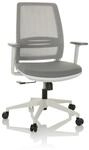 hjh OFFICE Home Office B&uuml;rostuhl PROFONDO ECO W Stoff / Netzstoff mit Armlehnen
