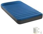 INTEX 64011 - Luftbett - Twin Dura-Beam Truaire inkl. USB-Luftpumpe (blau,