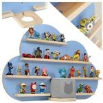 tectake&reg; Wandregal, f&uuml;r bis zu 28 Tonies, abgerundete Ecken, 76 x 15,5 x 50 cm,