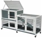 Nanook Indoor Kleintierstall Leo 146 x 89 cm grau