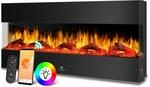 KESSER&reg; Wandkamin Elektrokamin 3D Elektrischer Kamin mit Heizung 9 Farbmodi LED