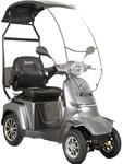 GreenStreet Elektromobil E-Mover Deluxe 1000 W 20 km/h dunkelgrau inkl. Topcase und