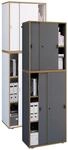 VCM Holz B&uuml;roschrank Ordner Aktenschrank B&uuml;rom&ouml;bel Schrank Salia 5-fach Breite 60