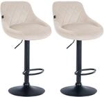 CLP 2er Set Barhocker Lazio Mit Samtbezug I Drehbarer Thekenhocker Mit...