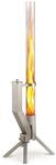GARDENFLARE Feuerrohr aus Edelstahl in Silber f&uuml;r Outdoor-Bereiche