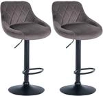 CLP 2er Set Barhocker Lazio Mit Samtbezug I Drehbarer Thekenhocker Mit...