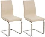CLP Esszimmerst&uuml;hle 2er Set Belfort Stoff, moderne Freischwinger mit...