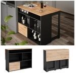 Vicco Bartisch Dominic Eiche Anthrazit 116 x 37 cm Esszimmer K&uuml;che offene F&auml;cher