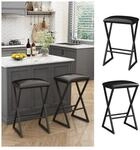 Vicco Barhocker-Set Vault Schwarz 30 x 40 cm 2 Teile