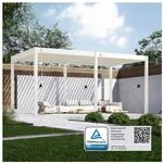 Weide Classic Pergola Aluminium freistehend 3 x 5,3 M Lamellendach wei&szlig;?