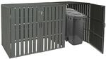 XL 1er-/2er-WPC-M&uuml;lltonnenverkleidung Erweiterung MCW-J28, M&uuml;lltonnenbox,...